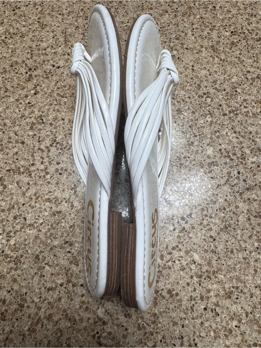 Circus by Sam Edelman White Braided Thong Sandals